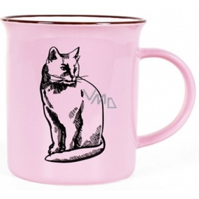 Albi Ceramic tin Cat pink 320 ml