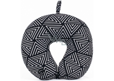 Albi Massage Travel Pillow Geometric pattern black & white 30 x 28 x 10 cm