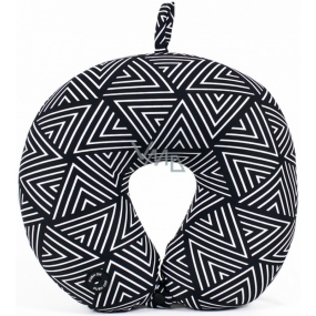 Albi Massage Travel Pillow Geometric pattern black & white 30 x 28 x 10 cm