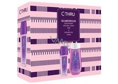 C-Thru Glamorous parfémovaný deodorant sklo pro ženy 75 ml + sprchový gel 250 ml, kosmetická sada