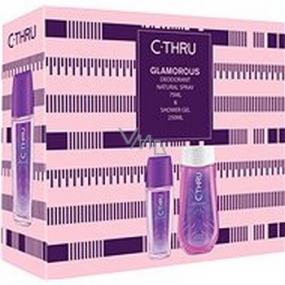 C-Thru Glamorous perfumed deodorant glass for women 75 ml + shower gel 250 ml, cosmetic set
