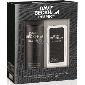 David Beckham Respect perfumed deodorant glass for men 75 ml + deodorant spray 150 ml, cosmetic set
