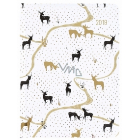 Albi Diary 2019 weekly Golden Deer 12.5 cm x 17 cm x 1.1 cm