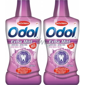 Odol Extra Mint mouthwash without alcohol 2 x 500 ml, duopack
