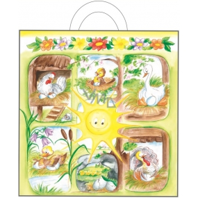 Angel Plastic bag 48 x 45 x 6 cm with ear Sunshine with animals