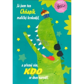 Ditipo Playing birthday card I'm a glove, Glove, little crocodile 224 x 157 mm