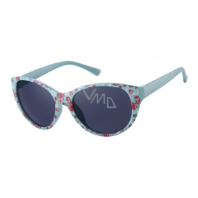 Dudes & Dudettes Sunglasses for children turquoise with flowers DD26003