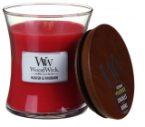 WoodWick Radish and Rhubarb - Ředkev a Rebarbora vonná svíčka s dřevěným knotem a víčkem sklo střední 275 g