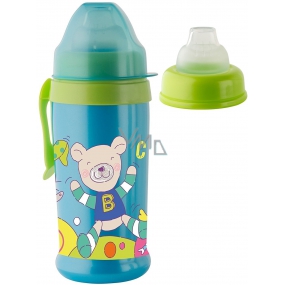 Rotho Babydesign Cool Friends 10+ months non-drip bottle plastic Boy - silicone mouthpiece 360 ml