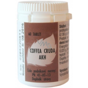 AKH Coffea Cruda homeopathic food supplement helps to concentrate, pain relieving, palpitations 60 tablets