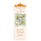 Albi Romantic garden Rectangular plaque 06 The most beautiful dream is the one we live together 4 x 12 x 2 cm