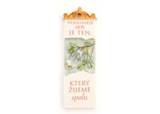 Albi Romantic garden Rectangular plaque 06 The most beautiful dream is the one we live together 4 x 12 x 2 cm