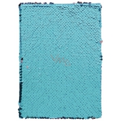 Albi Block with sequins blue-purple 15 cm x 21 cm