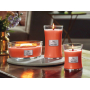 WoodWick Tamarind & Stonefruit - Tamarind and stone scented candle with wooden wick and lid glass small 85 g