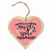 Bohemia Gifts Wooden Decorative Heart with Print Forever Together 12 cm