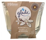 Glade Maxi Romantic Vanilla Blossom with the scent of vanilla flower scented candle in glass, burning time up to 52 hours 224 g