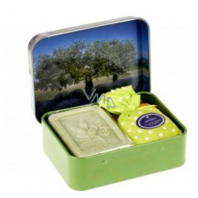 Esprit Provence Olive tree toilet soap 60 g + lavender scented bag + tin box, cosmetic set