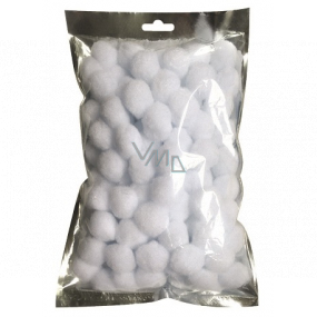 Plush white balls 2 cm 100 pieces in bag