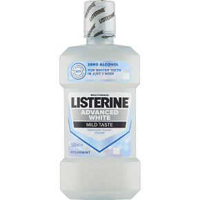Listerine Mouthwash Advanced White Mild Taste, 500 ml