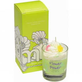 Bomb Cosmetics Flower Power - Flower Power scented natural, handmade candle in glass burns up to 35 hours