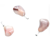 Agate pink Botswana Troml pendant natural stone, 2,2 - 3 cm, 1 piece