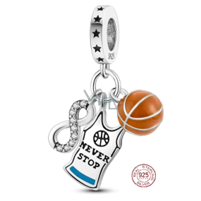 Sterling silver 925 Basketball - endless love 3in1, bracelet pendant sport
