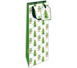 Nekupto Gift paper bag for bottle luxury 13 x 33 cm Christmas trees
