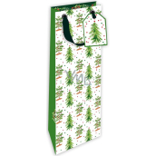 Nekupto Gift paper bag for bottle luxury 13 x 33 cm Christmas trees