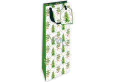 Nekupto Gift paper bag for bottle luxury 13 x 33 cm Christmas trees