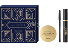 Max Factor 2000 Calorie volumizing mascara 9 ml + Kohl Pencil eyeliner 3.5 g + Creme Puff Refill make-up and powder 14 g, cosmetic set for women