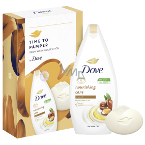 Dove Nourishing Care Argan Oil shower gel 250 ml + Nourishing Moroccan Argan Oil creamy toilet soap with argan oil 90 g, cosmetic set