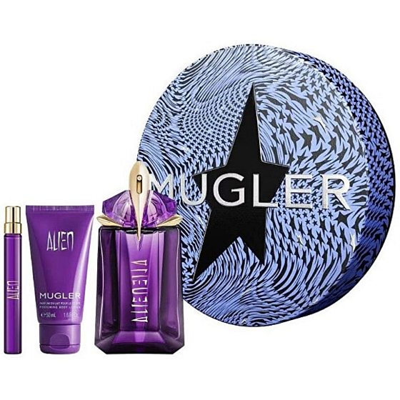 Thierry Mugler Alien eau de parfum 60 ml + eau de parfum 10 ml miniature + body lotion 50 ml, gift set for women