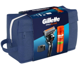 Gillette ProGlide razor + Fusion shaving gel 200 ml + stand, gift set for men