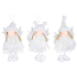 White hanging angel with a fluffy skirt 12 cm 1 piece