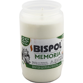Bispol Cemetery Candle Memoria W03 Oil White, 160 g