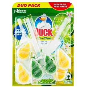 Duck Active Clean Citrus Splash Toilet Hanging Block, 2 × 38.6 g Duck Active Clean Citrus Splash Toilet Hanging Block, 2 × 38.6 g
