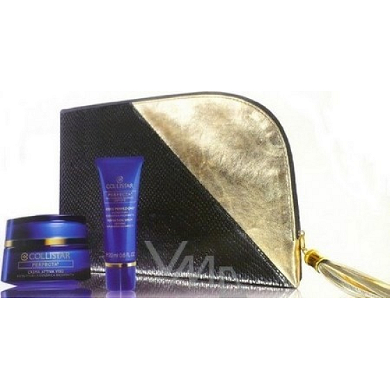 Collistar Perfecta Crema Attiva effective activating cream 50 ml + Siero Perfezione rejuvenating serum 20 ml + bag, cosmetic set