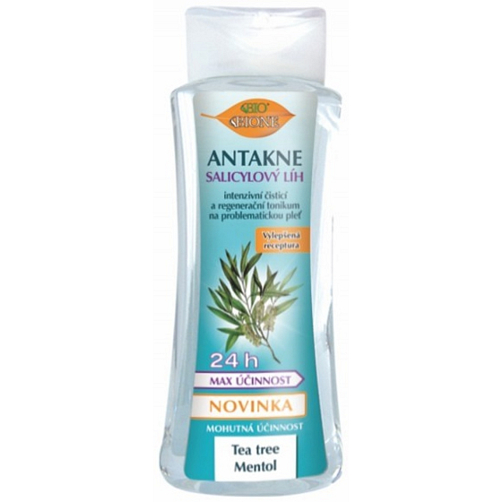 Bione Cosmetics Antakne Salicylic Alcohol with Tea Tree and Menthol 255 ml