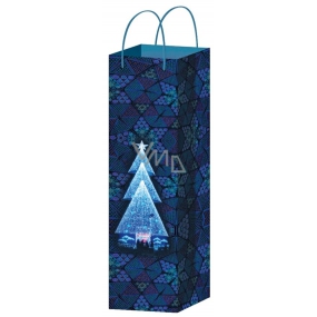 Angel Gift paper bag for a bottle36 x 12 x 9 cm blue sapling F