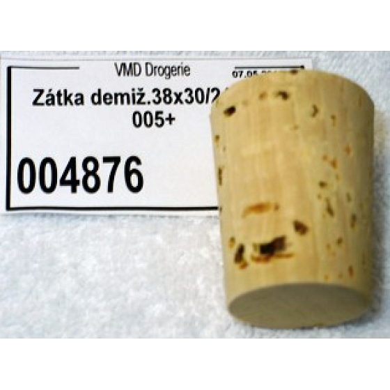 Cemented demijohn cork 38 x 30 x 24 mm, 3 - 5 l