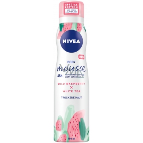 Nivea Body Mousse Wild Raspberry & White Tea Pampering Body Foam for Dry Skin 200 ml