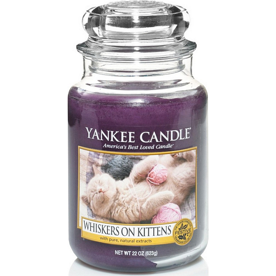 Yankee Candle Whiskers on Kittens Classic cat glass 623 g