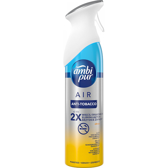 Ambi Pur Air Anti Tobacco Citrus 2 x longer-lasting fragrance air freshener spray 300 ml