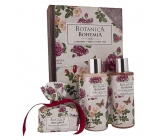 Bohemia Gifts Botanica Rosehip and rose shower gel 200 ml + hair shampoo 200 ml + handmade toilet soap 100 g, book cosmetic set