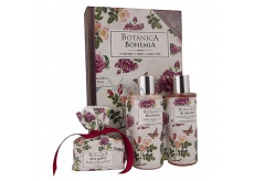 Bohemia Gifts Botanica Rosehip and rose shower gel 200 ml + hair shampoo 200 ml + handmade toilet soap 100 g, book cosmetic set