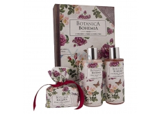 Bohemia Gifts & Cosmetics Botanica Bottle and Rose Book 200 ml shower gel + hair shampoo 200 ml + hand made toilet soap 100 g, cosmetic set
