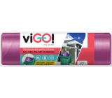 viGo! Drawstring trash bags purple, 27 µ, 120 liters 70 x 100 cm 10 pieces