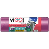 viGo! Drawstring trash bags purple, 27 µ, 120 liters 70 x 100 cm 10 pieces