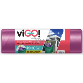 viGO! Retractable garbage bags purple, 27 µ, 120 liters 70 x 100 cm 10 pieces