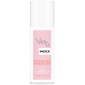 Mexx Whenever Wherever for Her perfumed deodorant glass for women 75 ml